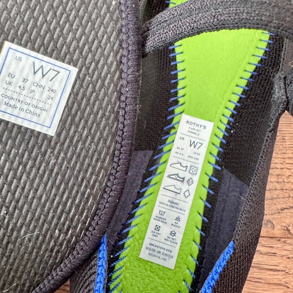 New Rothy's The Square Mary Jane Shoes Flats Black Women's Size 7 - Picture 7 of 7